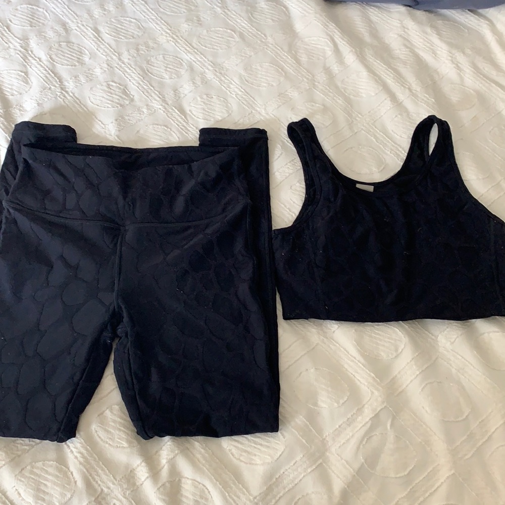 Kitty Gains Two Piece LEOPARD print leggings and crop top workout set